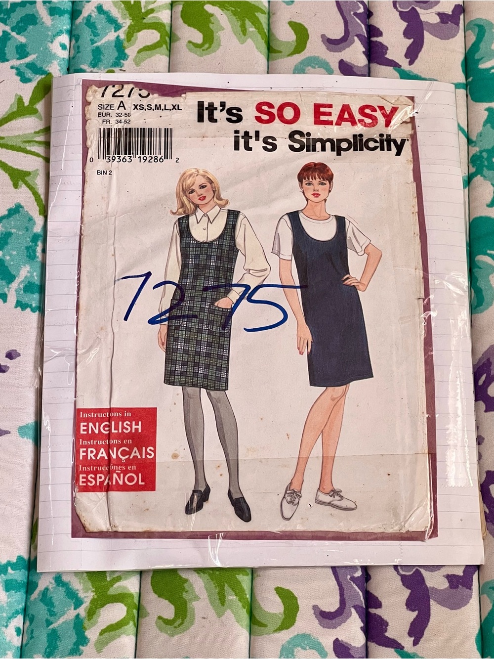 Simplicity Pattern Vintage 1996 Jumper